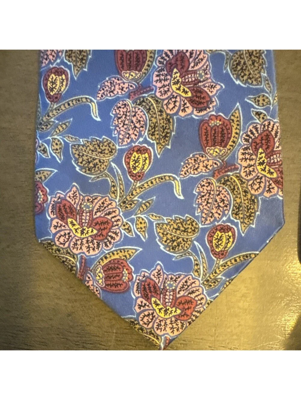 Pierre Cardin Men's Blue Polyester Floral Woven Necktie, One Size [COPY]